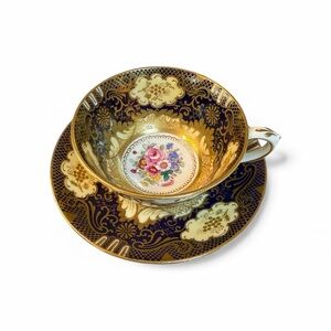 RARE Crown Staffordshire China Teacup and Saucer set 1930's